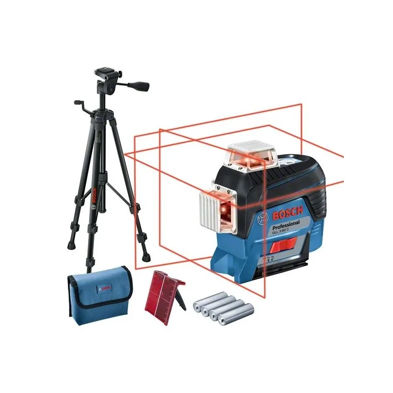 Bosch GLL 3-80C+BT150 Set nivela laser cu linii, 30m, receptor 120m, precizie 0.3 mm/m BOSCH - 1