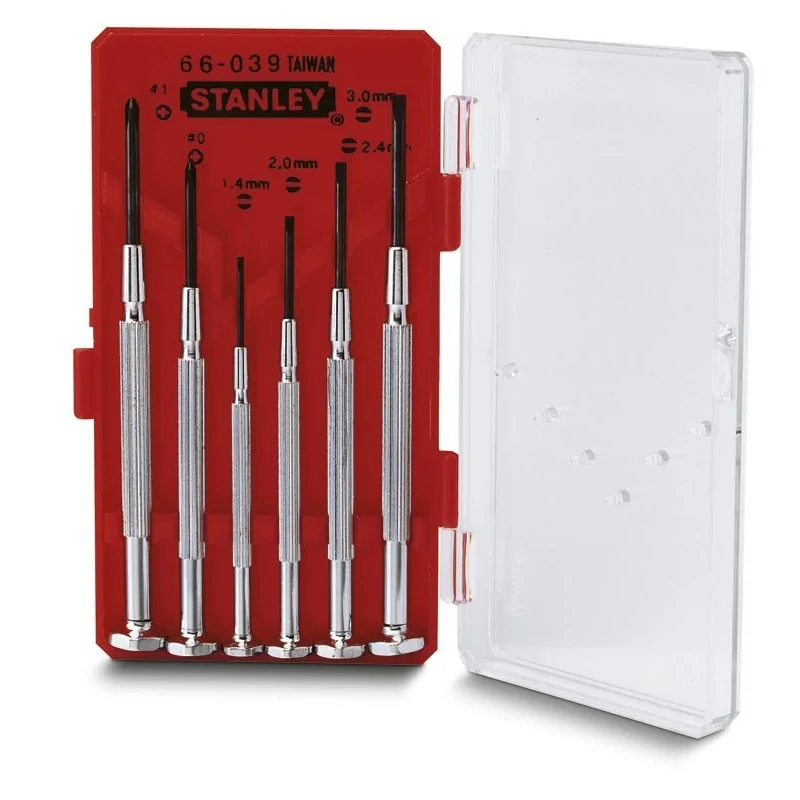 Stanley 1-66-039 Set 6 surubelnite de precizie: PH1,4 / PH2 / PH2,4 / PH3 / PZ0 / PZ1 STANLEY - 1