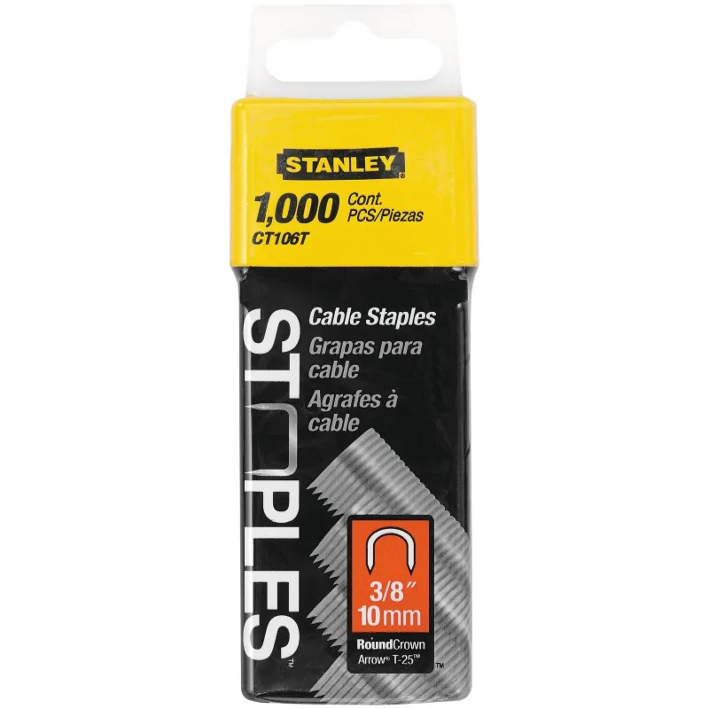 Stanley 1-CT106T Capse pentru cabluri - tip 7/CT100 10mm 3/8" - 1000 buc STANLEY - 1