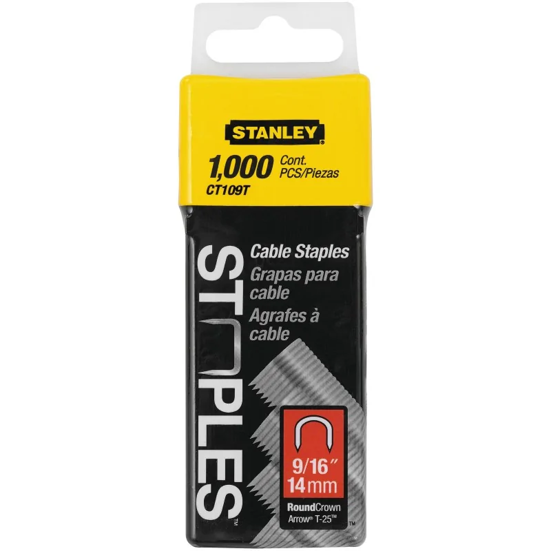 Stanley 1-CT109T Capse pentru cabluri – tip 7/CT100 14mm 9/16" - 1000 buc STANLEY - 1