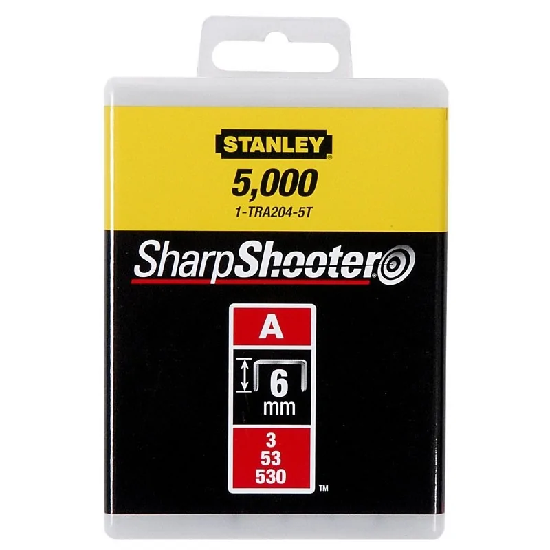 Stanley 1-TRA202T Capse standard 4 mm / 5/32" 1000 buc. tip a 5/53/530 STANLEY - 1