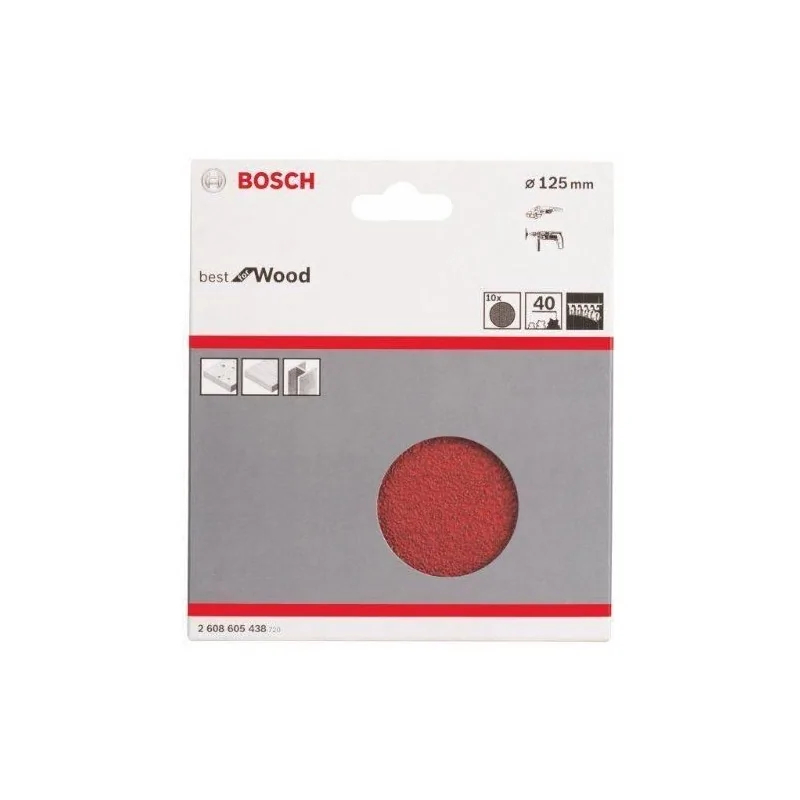 Set foi abrazive C470, 10 buc. 125mm, 80 set 10 buc. BOSCH - 1