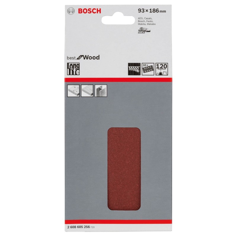 Foi abrazive C430 80x133mm, 60 set 10 buc. BOSCH - 1