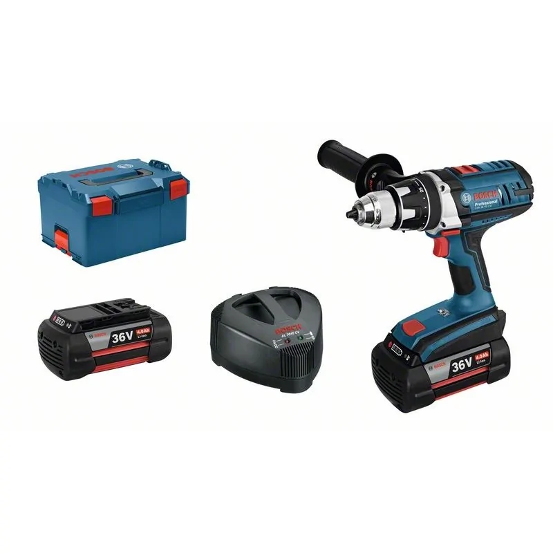 Bosch GSR 36 VE-2-LI Masina de gaurit si insurubat cu 2 acumulatori Li-Ion, 4Ah, 100Nm + L-Boxx BOSCH - 1