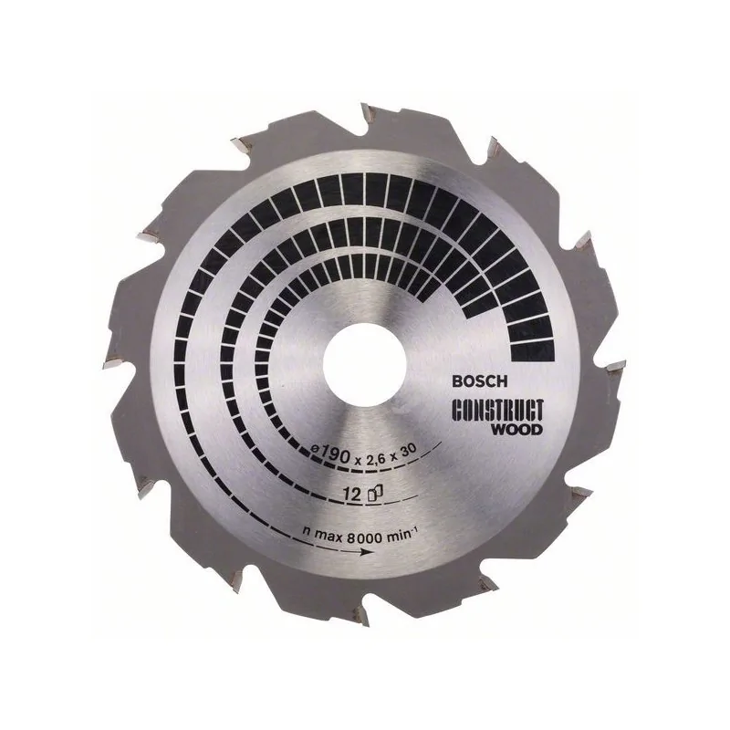 Disc pentru lemn Construct Wood 190x30 Z12 BOSCH - 1