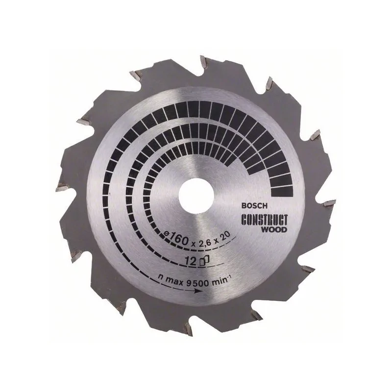 Disc pentru lemn Construct Wood 160x20-16 Z12 BOSCH - 1