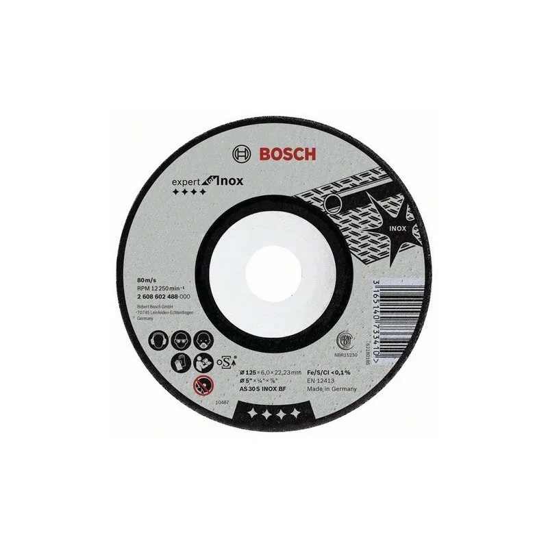 Disc de degrosare cu degajare Expert for Inox AS 30 S INOX BF, 125mm, 6,0mm BOSCH - 1