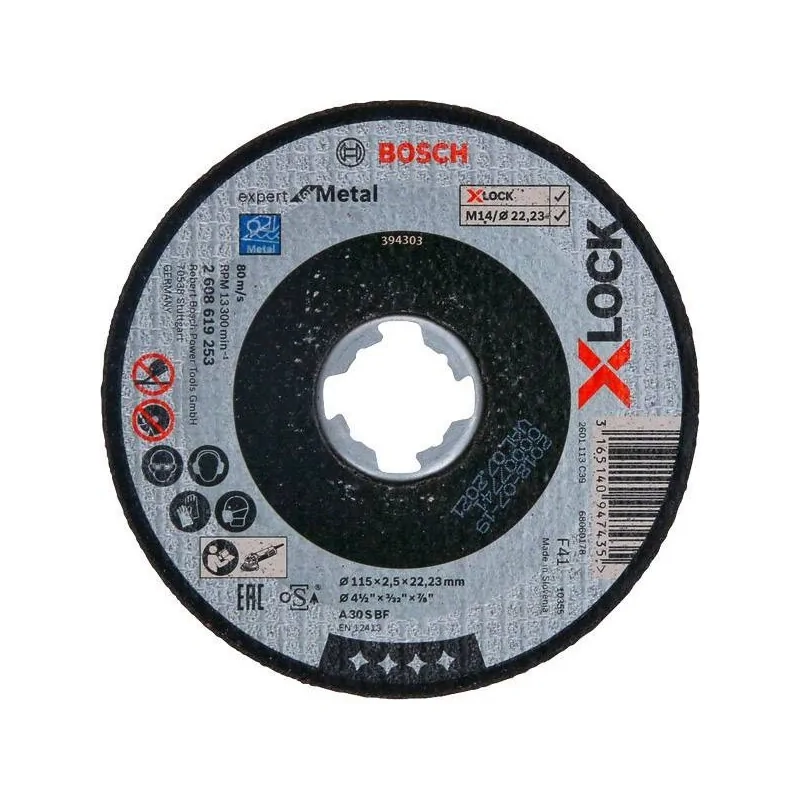 Disc X-LOCK Expert for Metal 115x2,5x22,23 pentru taieturi drepte A 30 S BF, 115mm BOSCH - 1