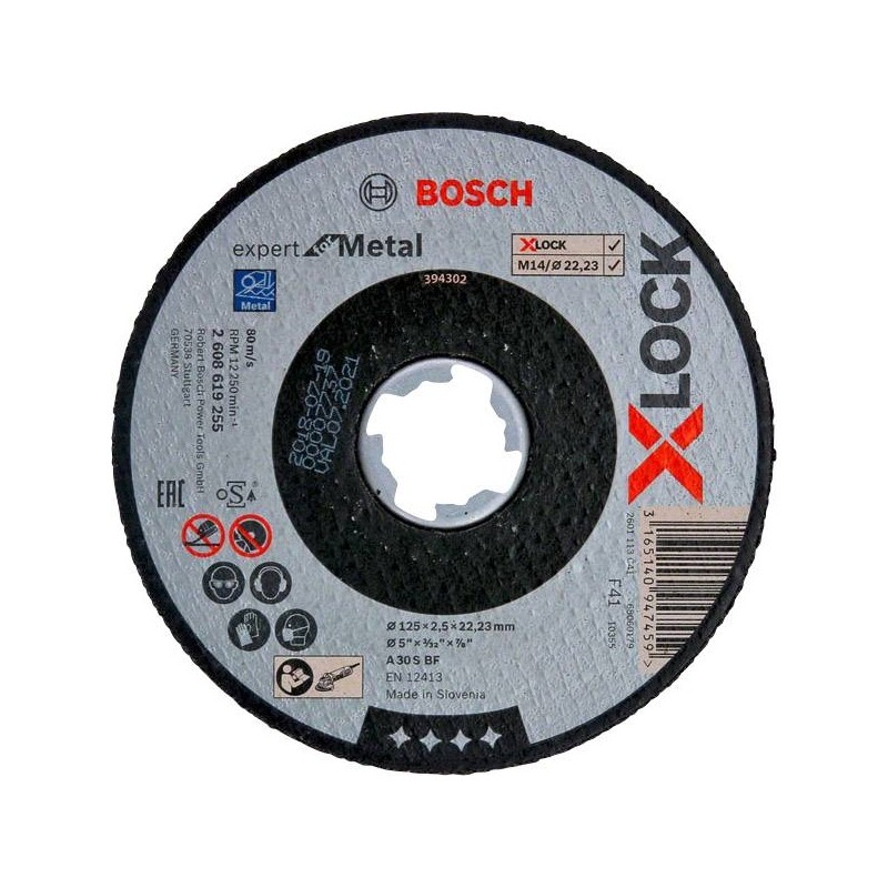 Disc X-LOCK Expert for Metal 125x2,5x22,23 pentru taieturi drepte A 30 S BF BOSCH - 1