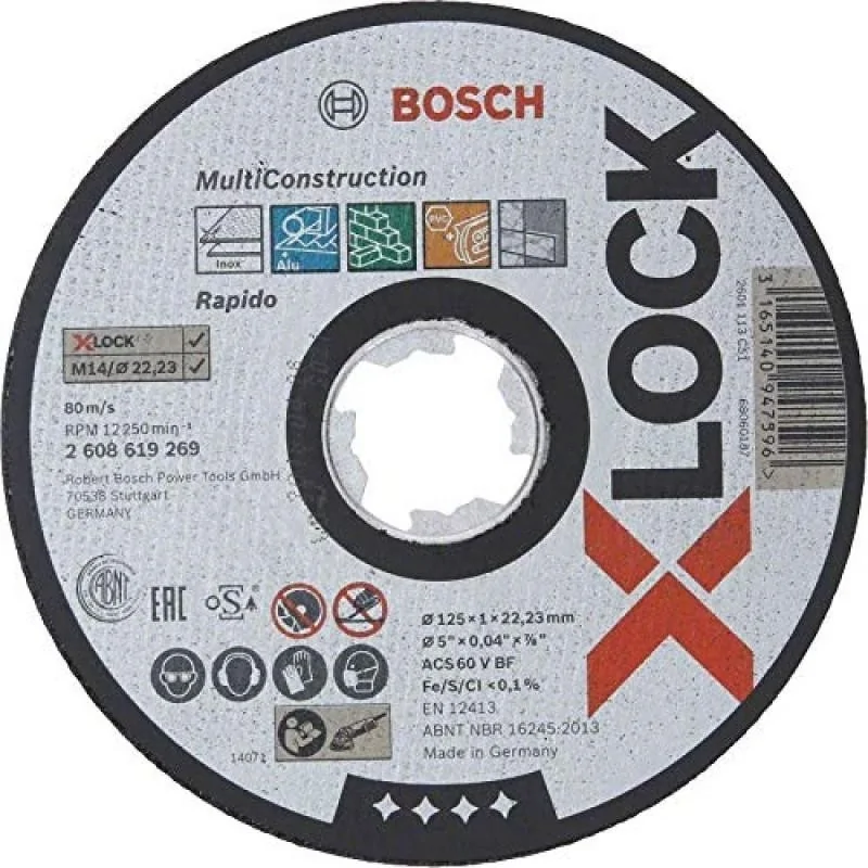 Disc X-LOCK Multi Material 125x1x22,23 pentru taieturi drepte ACS 60 V BF BOSCH - 1