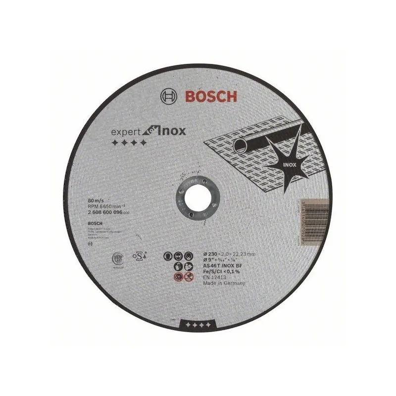 Disc de taiere drept Expert for Inox AS 46 T INOX BF, 230mm, 2,0mm BOSCH - 1