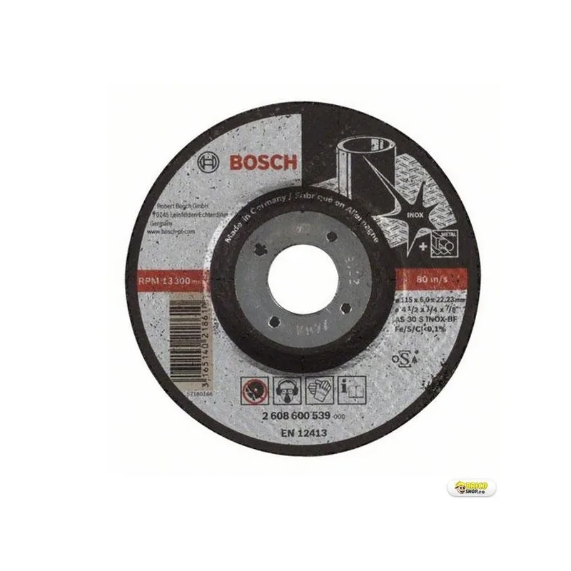 Disc de degrosare cu degajare Expert for Inox AS 30 S INOX BF, 180mm, 6,0mm BOSCH - 1