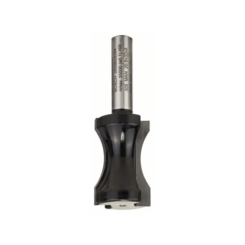 Freza de semibara, 8mm, R1 18,3mm, D 20,6mm, L 32mm, G 63,5mm 8mm, R1 18,3 BOSCH - 1