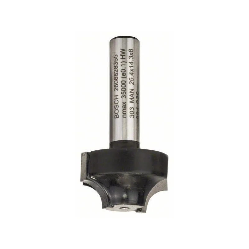 Freza pentru realizarea muchiilor E, 8mm, R1 6,3mm, D 25,4mm, L 14mm, G 46 m BOSCH - 1