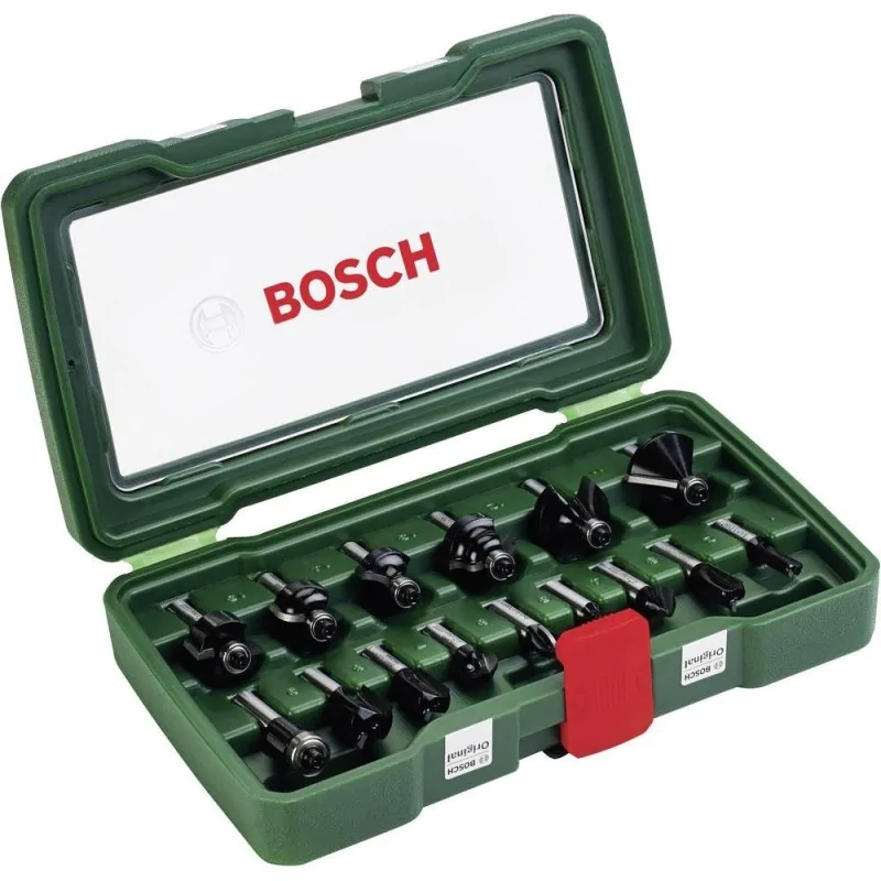 Set 15 freze HM tija de 8 mm BOSCH - 1