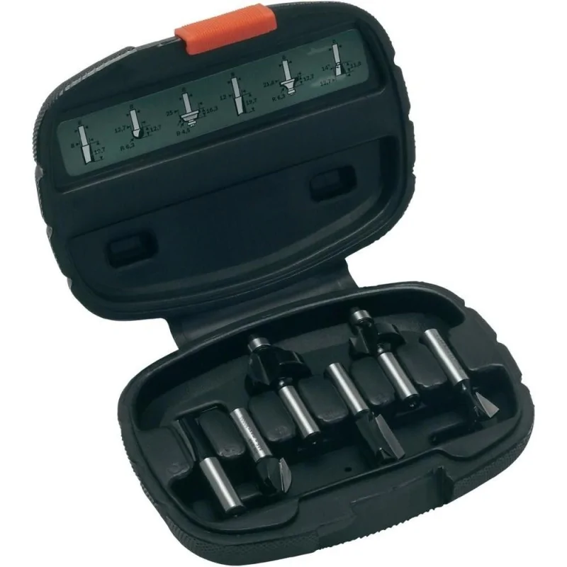 Set 6 freze de profilare TC, coada de 8 mm BOSCH - 1