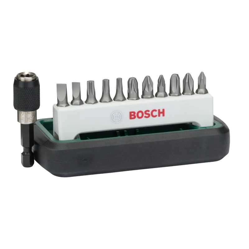 Set capete de şurubelniţă, 12 buc., standard, mixt (S, PH, PZ, T) BOSCH - 1