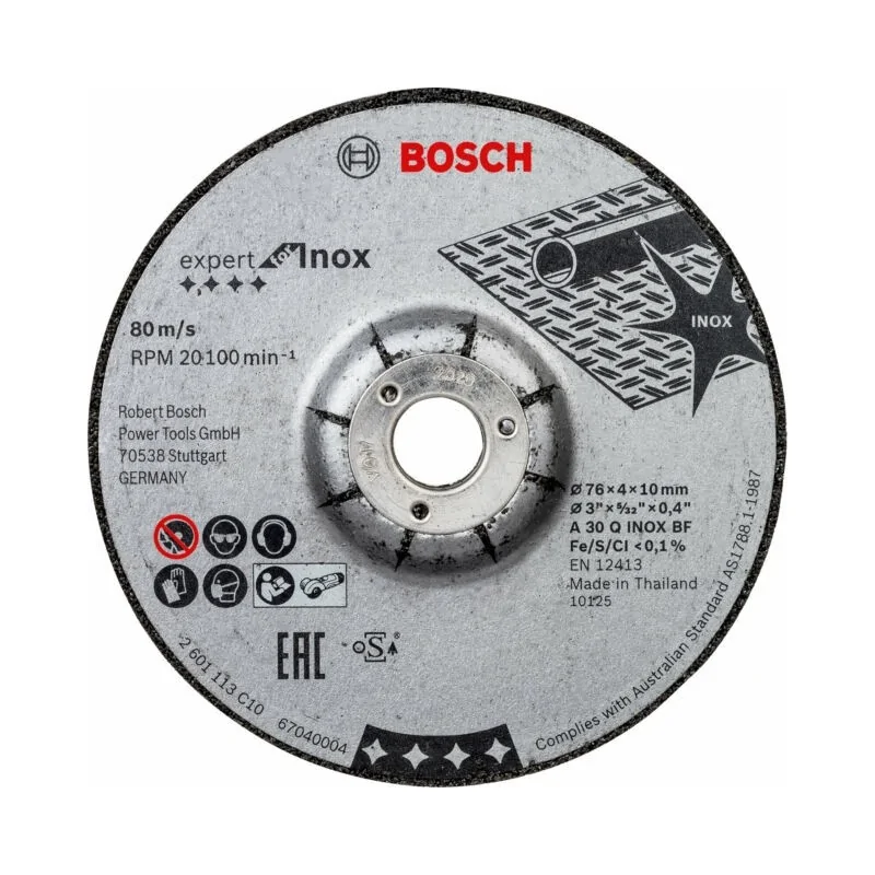 Bosch Set 2 discuri şlefuire Expert Inox, 76x4x10mm pentru GWS 12V-76 BOSCH - 1