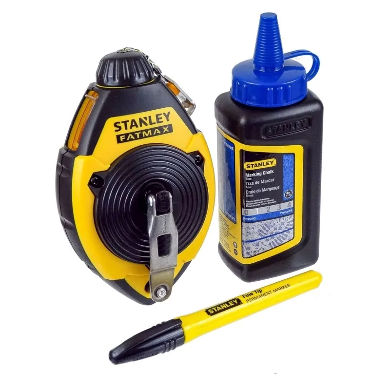 Stanley 0-47-681 Set sfoara de trasat Fatmax 30m, creta albastra si marker negru STANLEY - 1