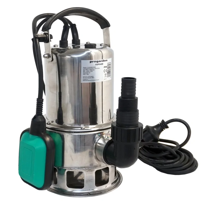 ProGARDEN SGPS400 Pompa submersibila 1.5", 400W, apa murdara, 140L/min, plutitor, inox PROGARDEN - 1