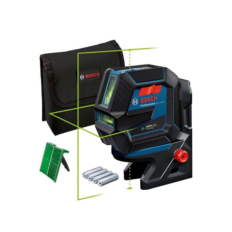 Bosch GCL 2-50 G, laser verde cu suport si stativ