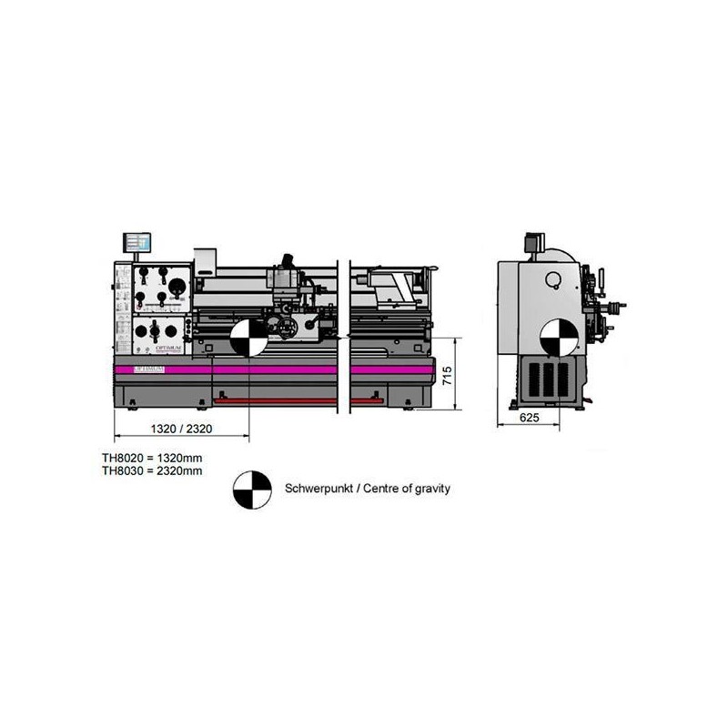 Strung universal OPTIturn TH 8020D pentru precizie industriala