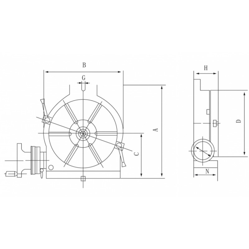 Masa rotativa Cormak RT 76 pentru prelucrari complexe