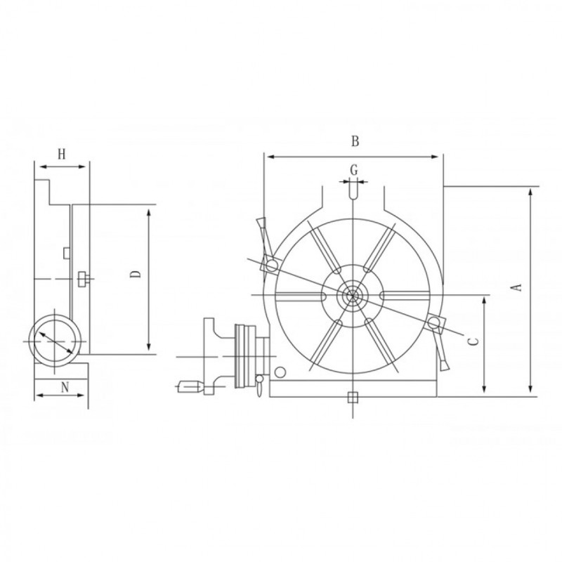 Masa rotativa Cormak RT 150, precizie unghiulara gaurire