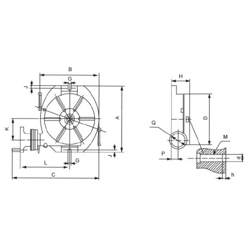 Masa rotativa Cormak RTH 200 pentru prelucrare precisa