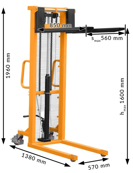 Stivuitor manual Cormak P516, functionalitate ergonomica