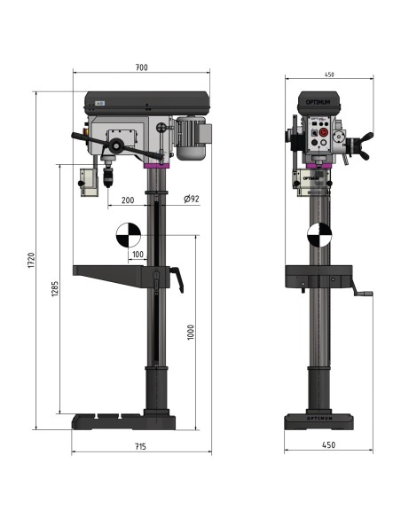 Masina gaurit Optimum DH 28 FS, putere si precizie