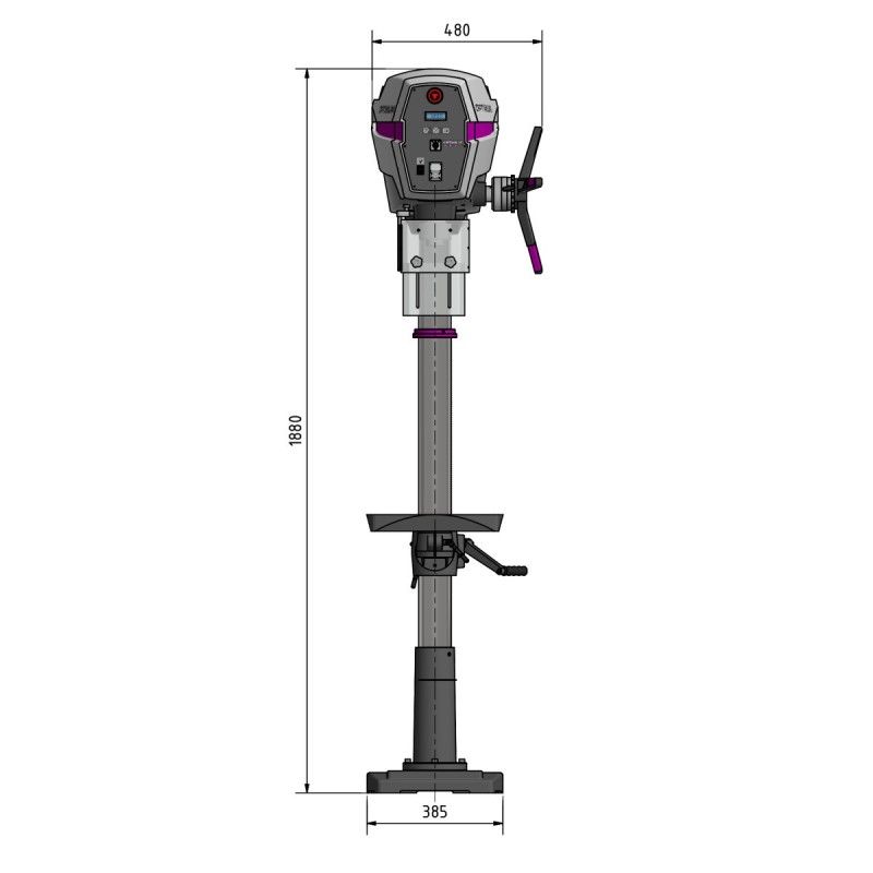 Masina de gaurit Optimum DP 33, precizie ridicata