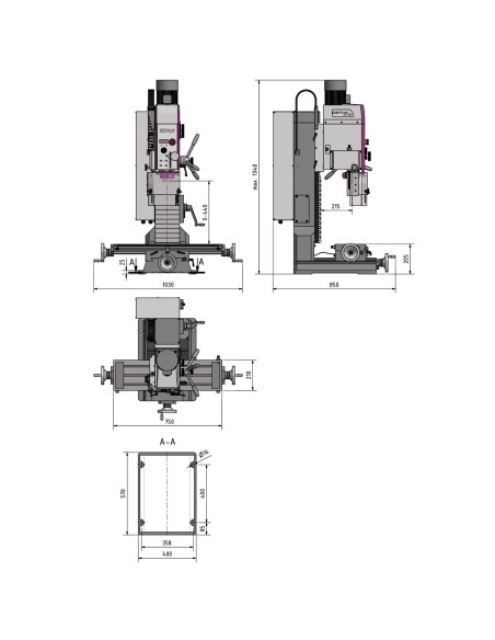 Masina de gaurit si frezat Optimum MH 35G, precizie superioara