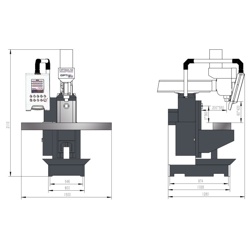 Masina Optimum MT 60, precizie si stabilitate in frezare