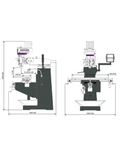 Masina de frezat multifunctionala Optimum MF 2-B, cu precizie 2