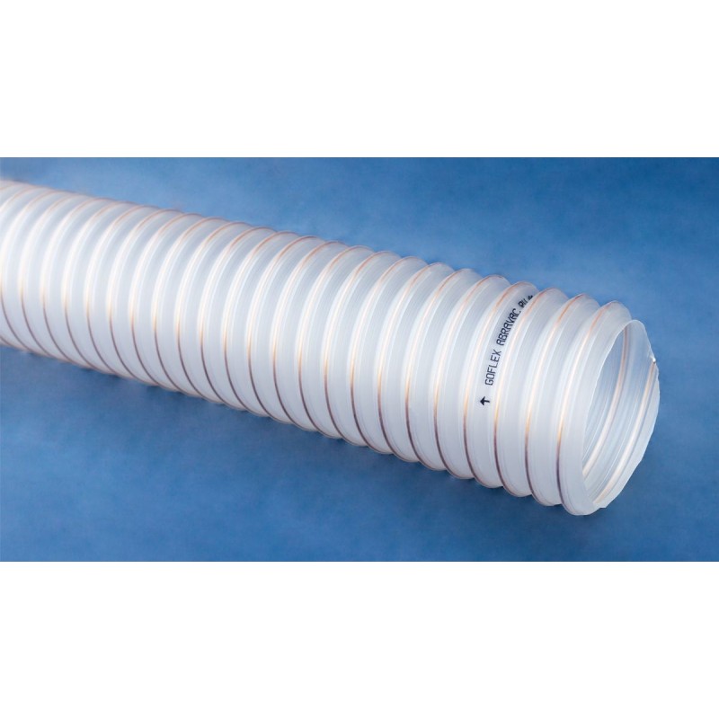 Furtun antistatic 225mm cu spira otel pentru exhaustare