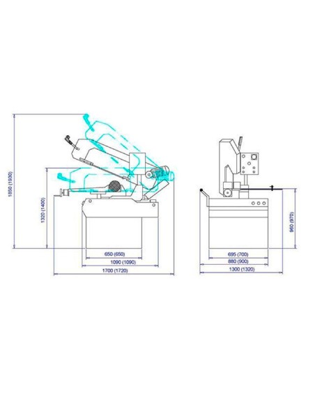 Ferastrau banda metal Optimum SD 310V, taiere precisa