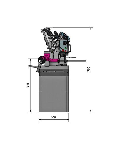 Ferastrau metal Optimum SD 281V, cu viteza variabila