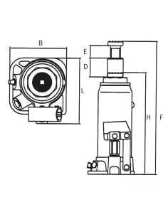 Cric hidraulic Unicraft HSWH 50 pentru ridicare stabila 2