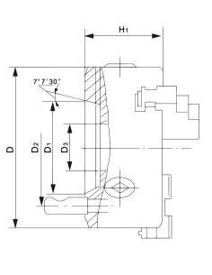 Universal cu 3 bacuri pentru strunguri metal