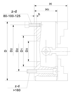 Universal cu bacuri K72-160 pentru fixare precisa