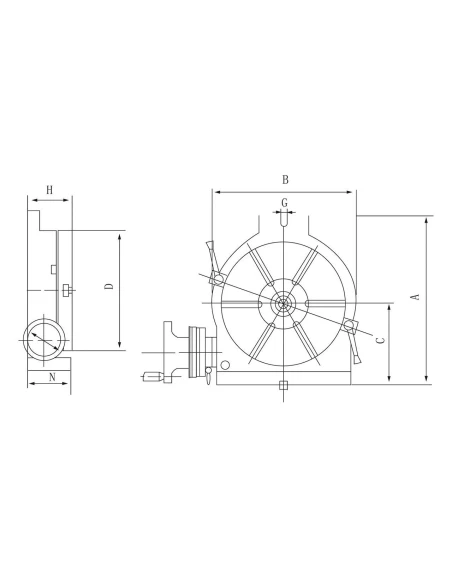 Masa rotativa HV 6 pentru precizie in frezare