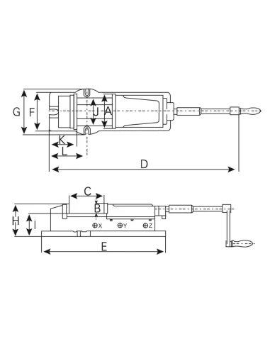 Menghina hidraulica VH 125, Fixare precisa metal