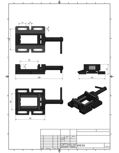 Menghina prismatica pentru masini de gaurit metal