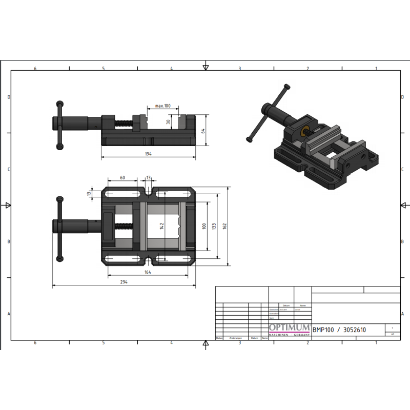 Menghina Optimum BMP 100, fixare precisa si robustete