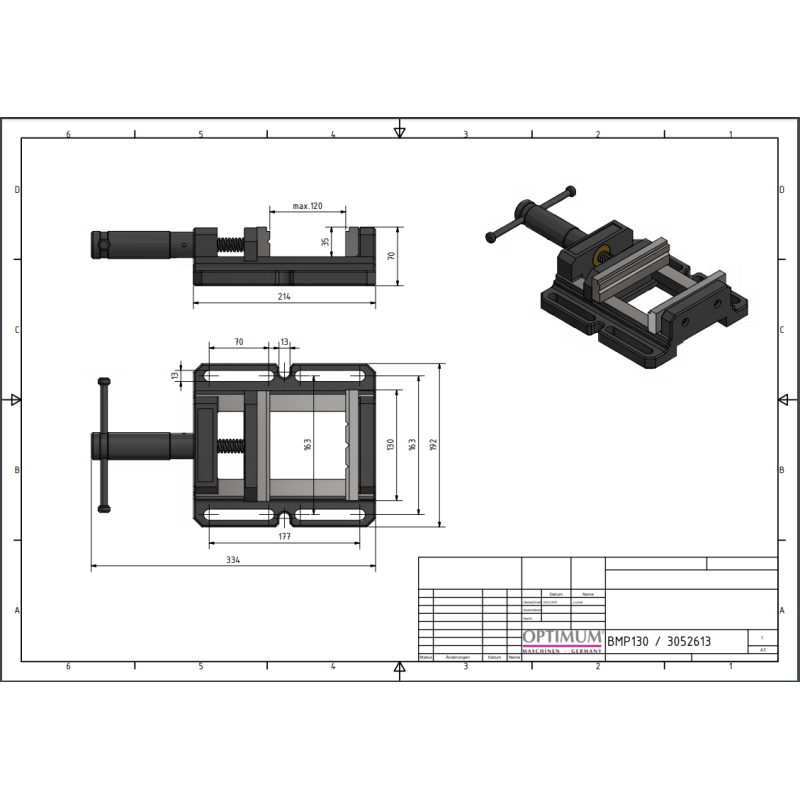 Menghina prismatica Optimum BMP 130, precizie sporita