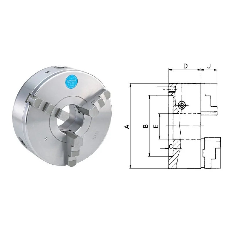 Universal cu 3 bacuri cu fixare centrica DIN 6350, D80, din otel FORMAT Germania - 1