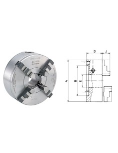 Universal cu 4 bacuri D315, fixare centrica din fonta