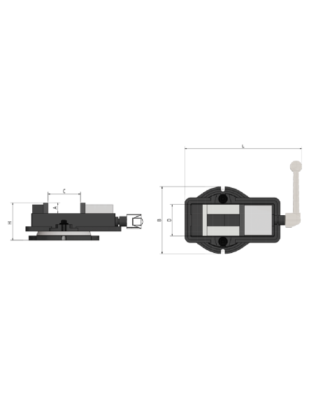 Menghina rotativa VMQ 100, fixare precisa metal