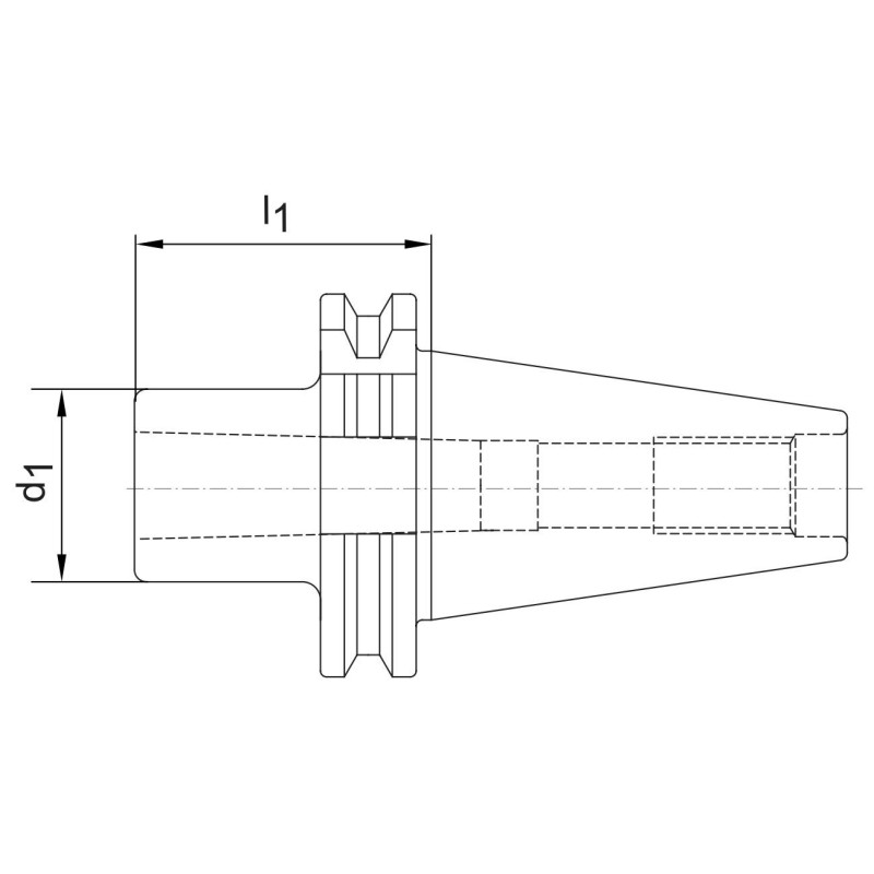 Adaptor DIN 69871 cu receptie SK 40 - MK 1, otel durificat